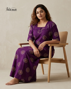 Kerala Onam Special Cotton Nighty with Trending Neck Design