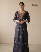 Stylish Cotton Printed Long Nighty