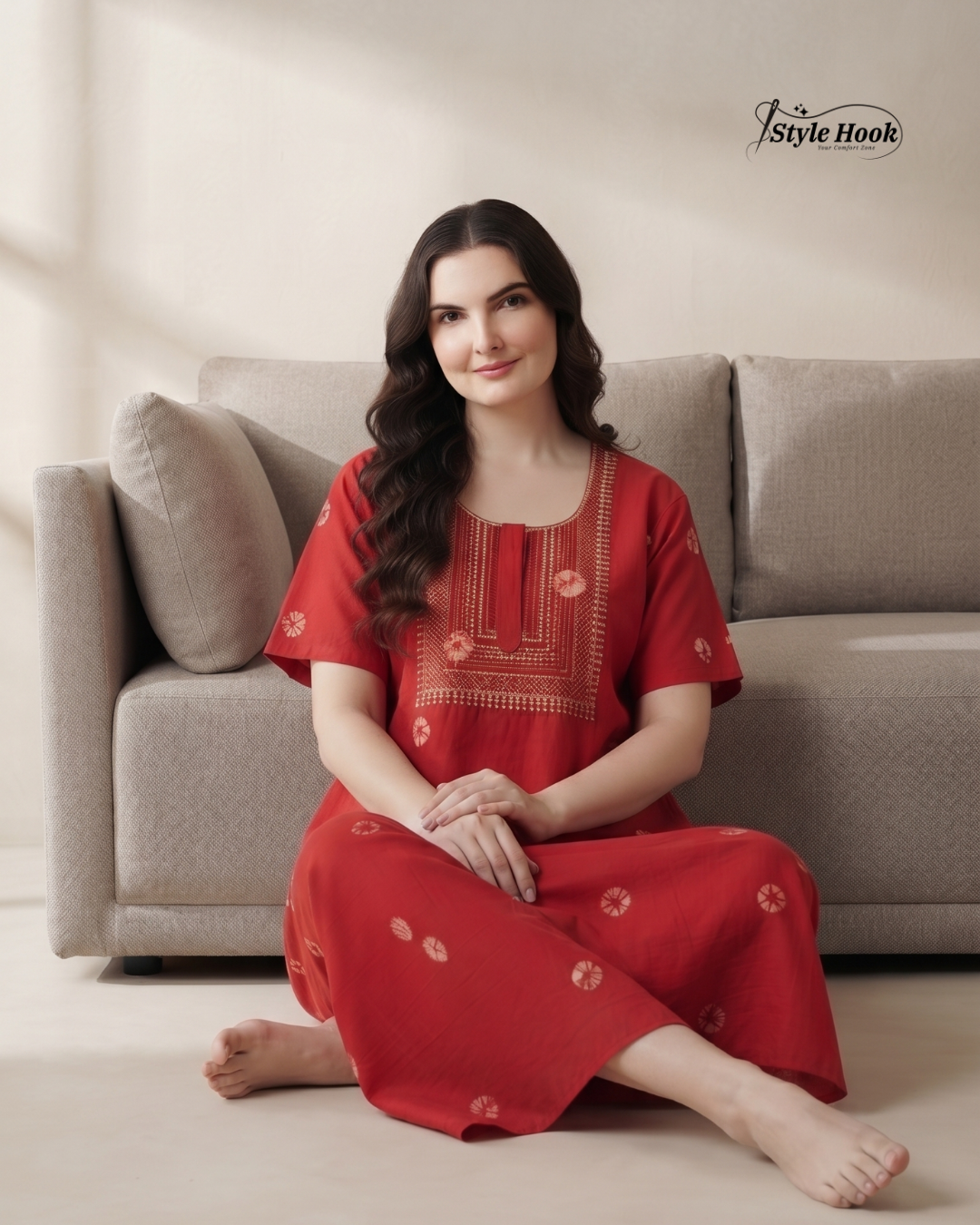 Premium Chunkdi Design Cotton Nighty for Women
