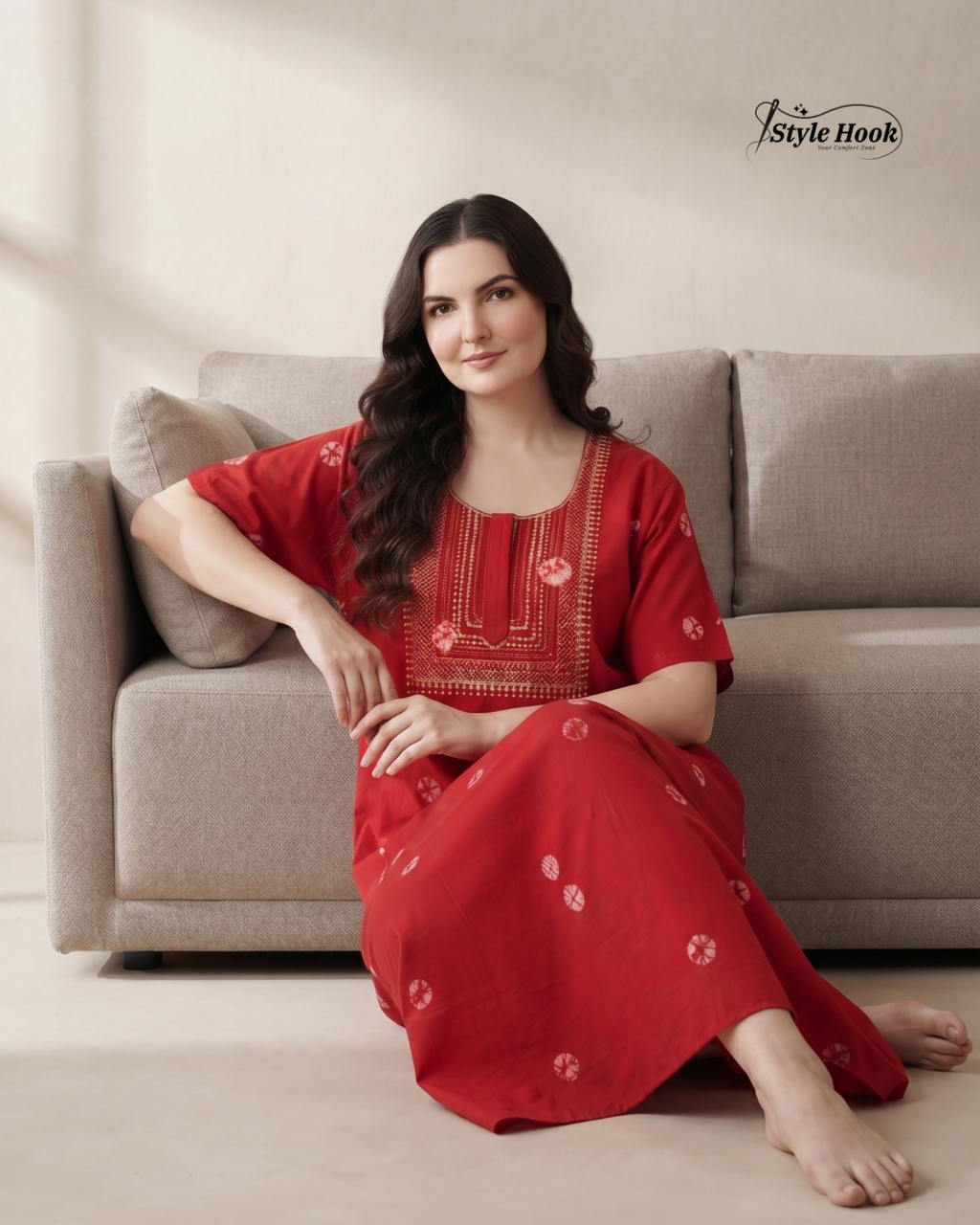 Premium Chunkdi Design Cotton Nighty for Women
