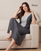 Pakistani Floral Print Maxi Dress Nighty