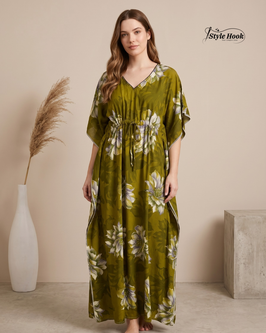 Style Hook Relaxed Home wear Kaftan Nighty