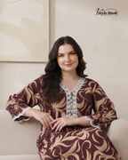 Fancy Premium Rayon Nighty – Elegant Nightwear for Women