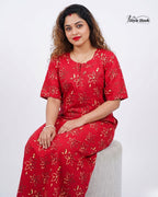 Style hook Canvas neck soft cotton maxi for women