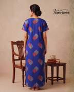 Style Hook Royal Blue Indigo Leaf Comfort Nighty