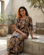 Style Hook Daily Wear Nighty – Soft Cotton Canvas Neck Design