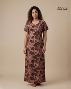 Style Hook Canvas neck cotton nighty for home wear