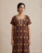 Style Hook Soft Embroidered Daily Wear Nighty