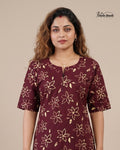 Style Hook Canvas neck Cotton Nighty for Daily wear