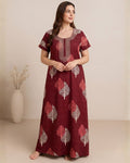 Style Hook Indigo Leaf Red Comfort Nighty