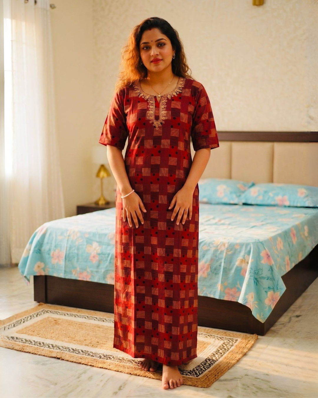Style Hook Ruby Check Comfort Nighty